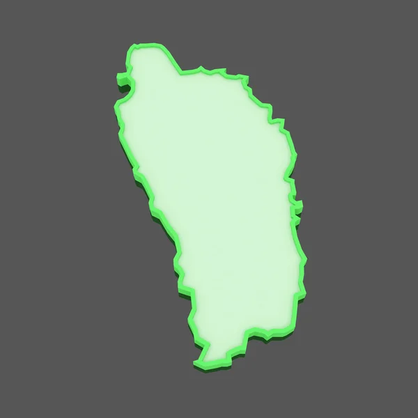 Karte von Dominica. — Stockfoto