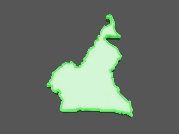 Karte von Kamerun. — Stockfoto