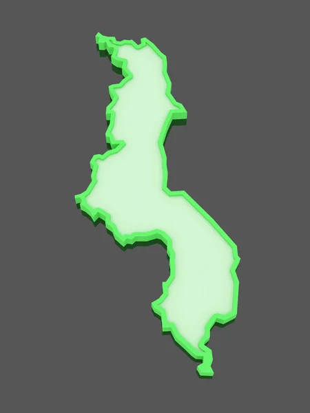 Mapa malawi. — Zdjęcie stockowe