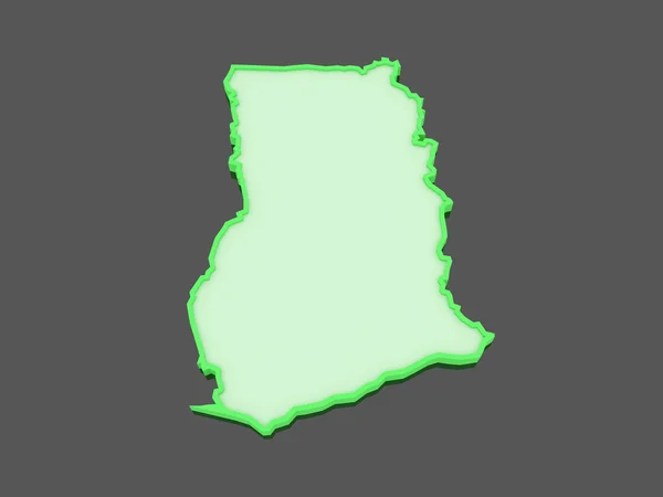 Mapa z Ghany. — Stock fotografie