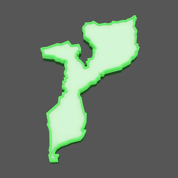 Mozambik Haritası. — Stok fotoğraf