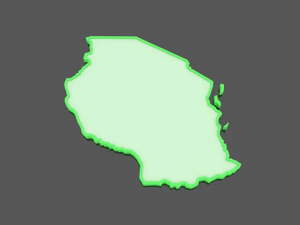 Karte von Tansania. — Stockfoto