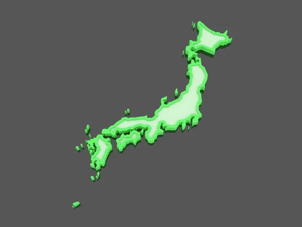 Mapa Japonska. — Stock fotografie