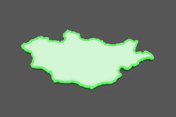 Kaart van Mongolië. — Stockfoto
