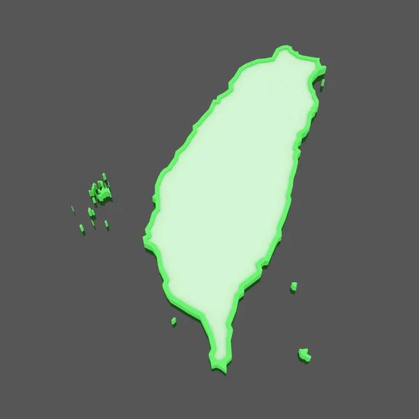 Карта Тайваню . — стокове фото