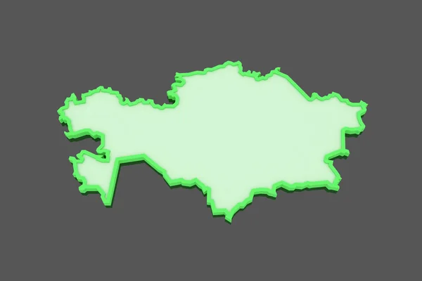 Mapa Kazachstánu. — Stock fotografie