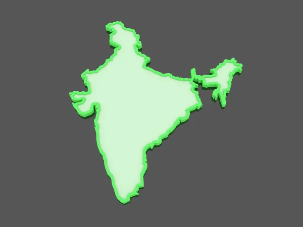 Karte von Indien. — Stockfoto