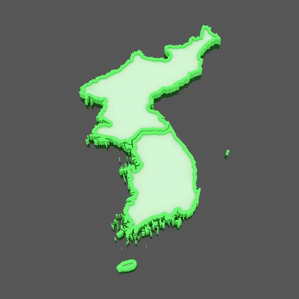 Карта Кореи. — стоковое фото