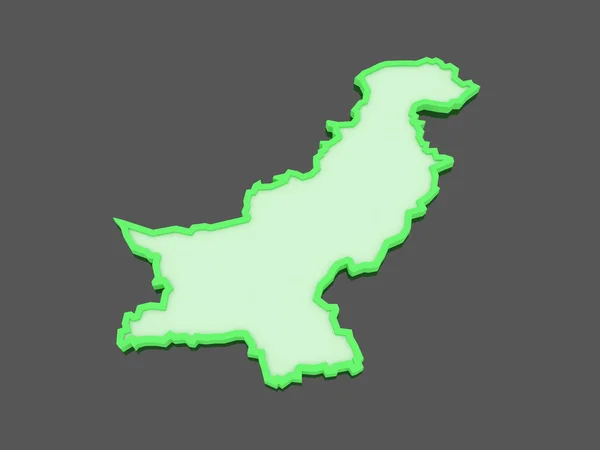 Карта Пакистану . — стокове фото