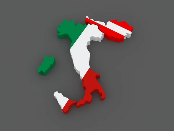 Italia e Austria. mappa . — Foto Stock