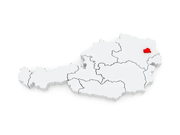 Mapa Vídně. Rakousko. — Stock fotografie