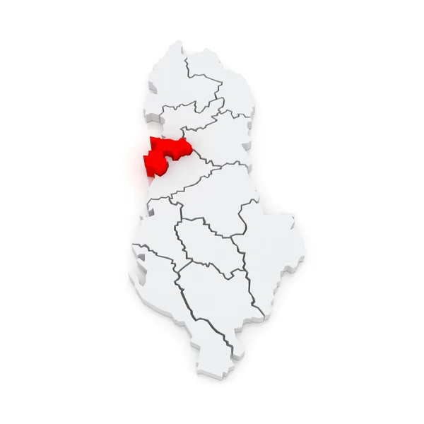 Karta över durres. Albanien. — Stockfoto