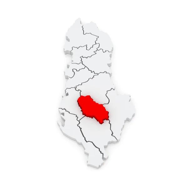 Mapa berat. Albania. — Zdjęcie stockowe