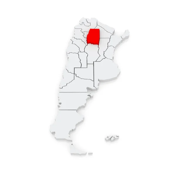 Mapa de Santiago del Estero. Argentina . —  Fotos de Stock