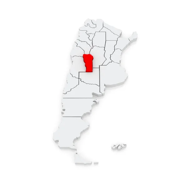 Karte von San Luis. Argentinien. — Stockfoto