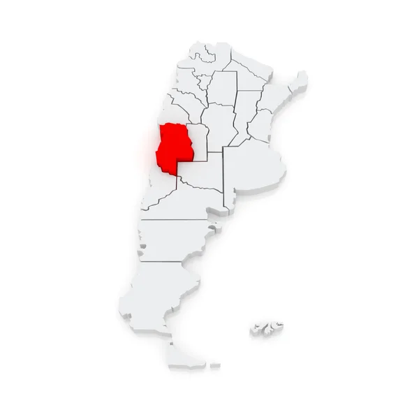 Χάρτης της mendoza. Αργεντινή — Φωτογραφία Αρχείου