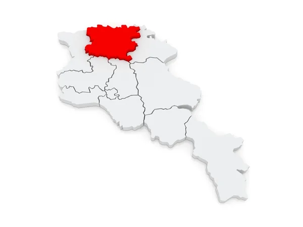 Mapa de Lori. Arménia . — Fotografia de Stock