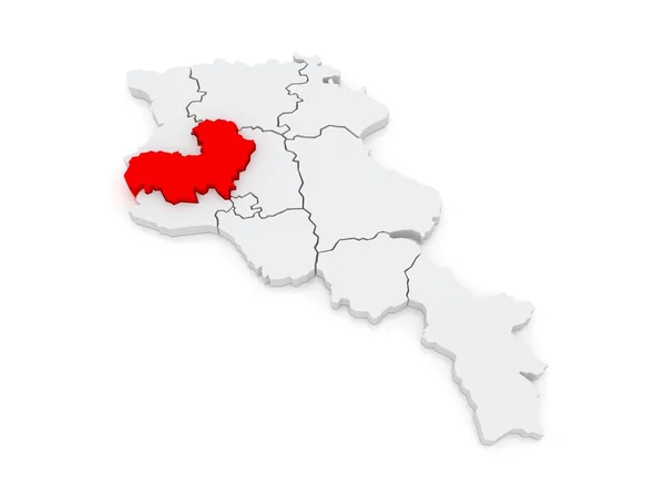 Mapa Aragacotn. Arménie. — Stock fotografie