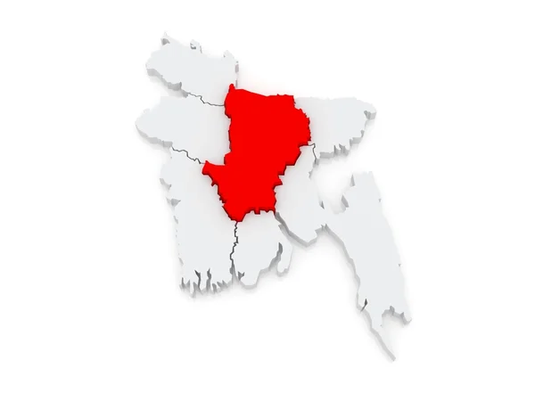 Map of Dhaka. Bangladesh. — Stock Photo, Image