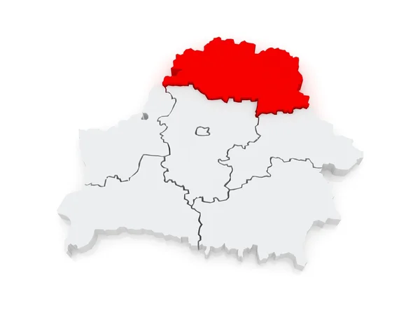 Mapa regionu Witebska. Białoruś. — Zdjęcie stockowe