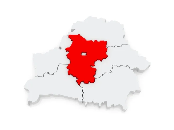 Carte de région de Minsk. Bélarus . — Photo