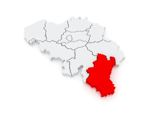 Mappa di Lussemburgo. Belgio . — Foto Stock