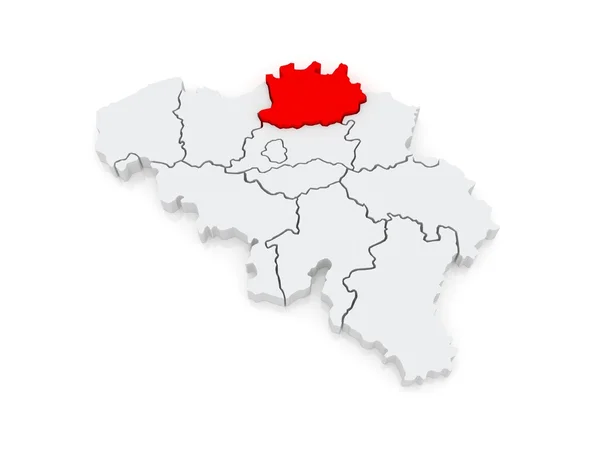 Mappa di Anversa. Belgio . — Foto Stock