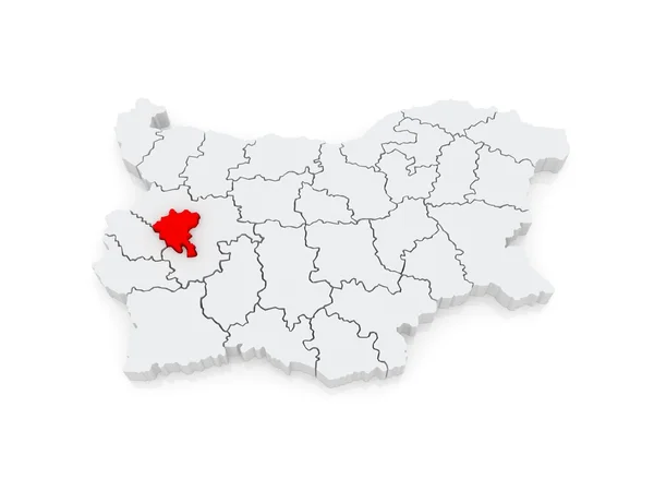 Mapa města Sofie. Bulharsko. — Stock fotografie