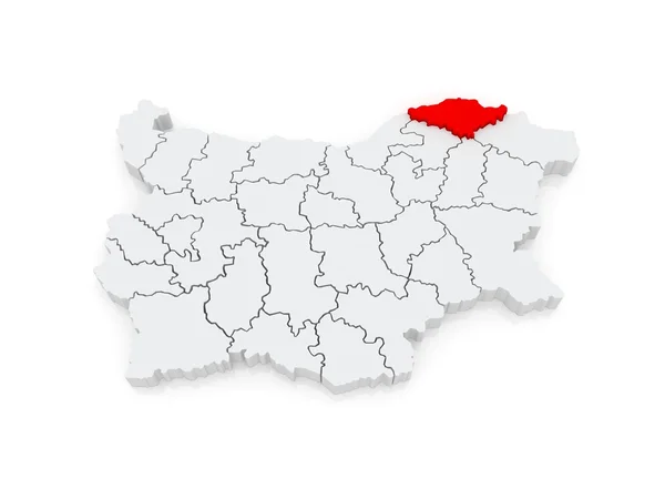 Mapa da região de Silistra. Bulgária . — Fotografia de Stock