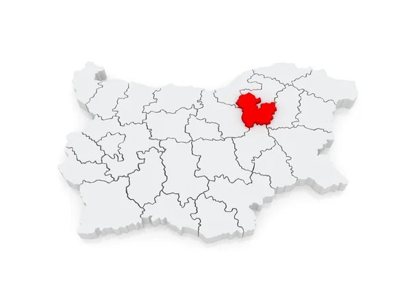 Map of Targovishte region. Bulgaria. — Stock Photo, Image