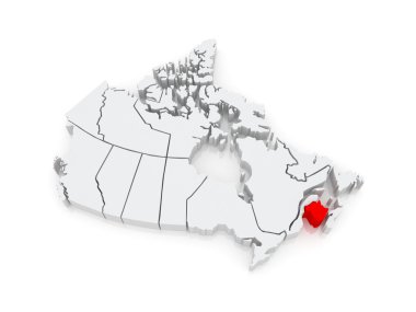 new brunswick Haritası. Kanada.