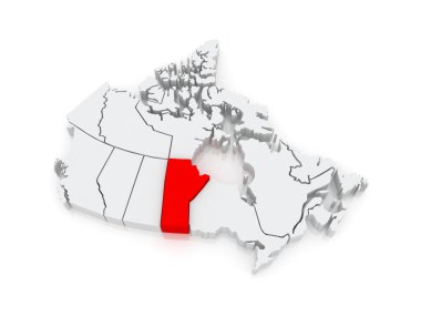 manitoba Haritası. Kanada.