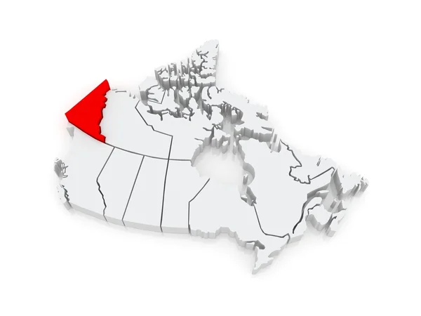 Map of Yukon. Canada. — Stock Photo, Image