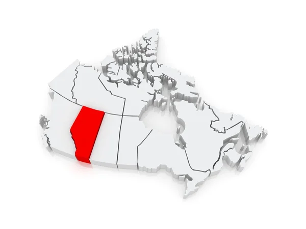 Mapa de Alberta. Canadá . — Fotografia de Stock