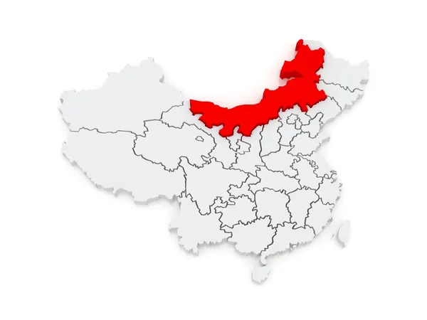 内蒙古地图。中国. — 图库照片