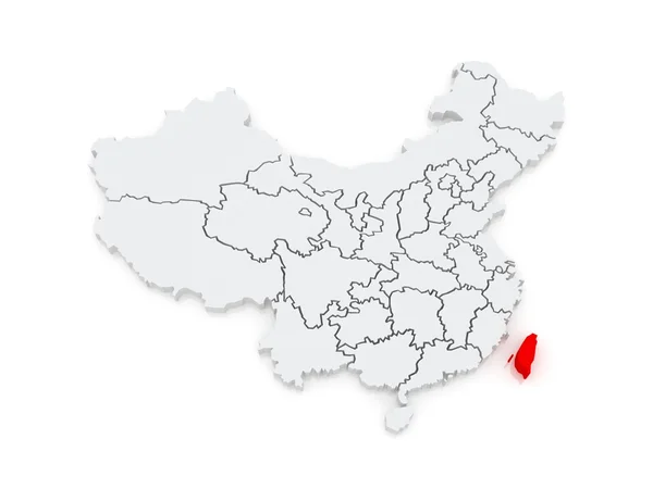Map of Taiwan. China. — Stock Photo, Image