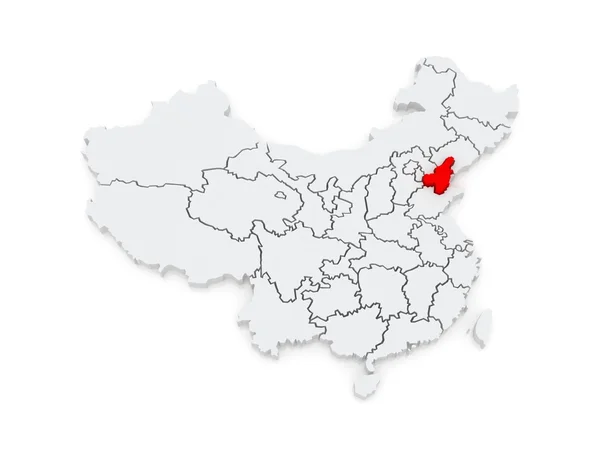 Mapa de Tianjin. China . — Fotografia de Stock