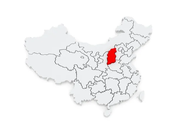 Mapa de Shanxi. China. . — Foto de Stock