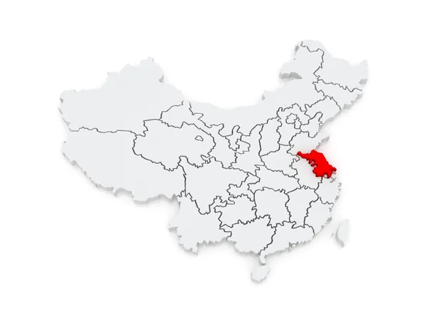 Mapa de Jiangsu. China. . — Foto de Stock