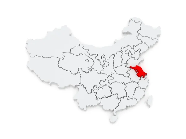 jiangsu Haritası. Çin.
