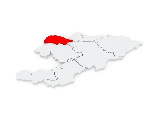 Map of Talas. Kyrgyzstan. — Stock Photo, Image