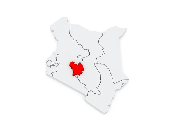 Map of Central. Kenya. — Stock Photo, Image