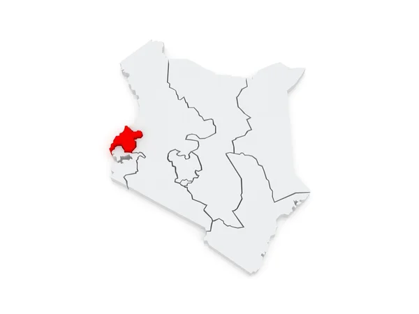 Map of West. Kenya. — Stock Photo, Image