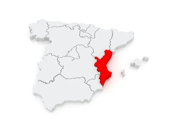 Mapa de Valencia. España . — Foto de Stock