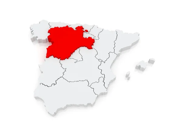 Map of Castile and Leon. Spain. — Stock Photo, Image