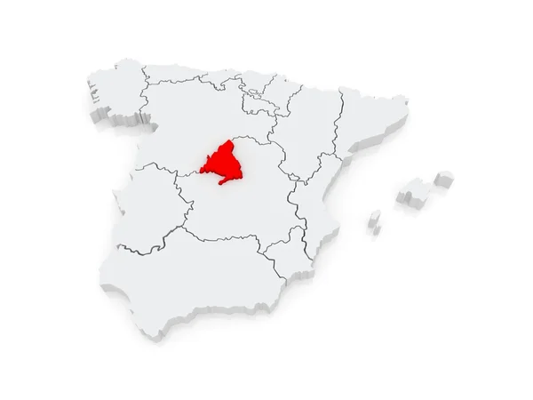 Karte von Madrid. Spanien. — Stockfoto