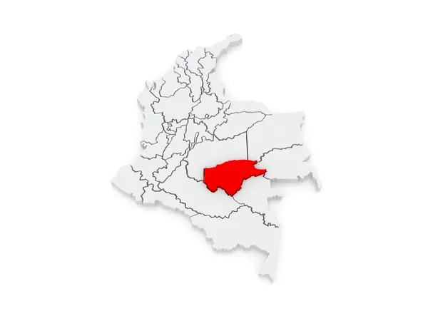 Mappa di Guaviare. Colombia . — Foto Stock