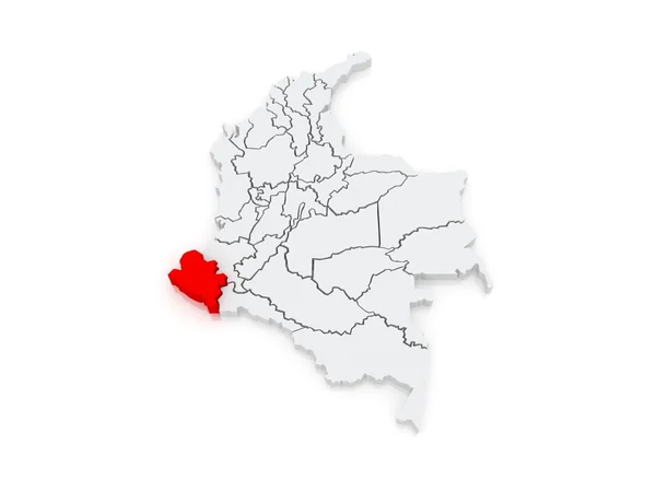 Karta över narino. Colombia. — Stockfoto