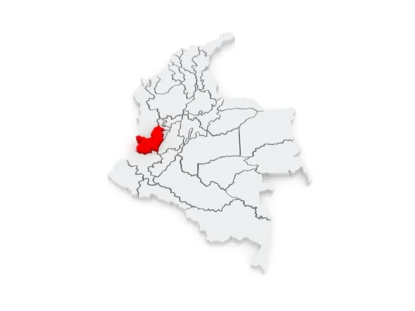 La carte de Valle del Cauca. Colombie . — Photo