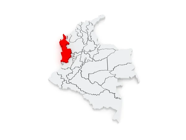 Mapa de Choco. Colombia . —  Fotos de Stock